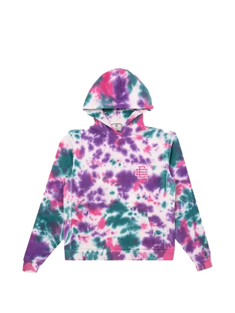 ERIC EMANUEL EE Basic V2 spot-dye logo-print hoodie Purple EE498
