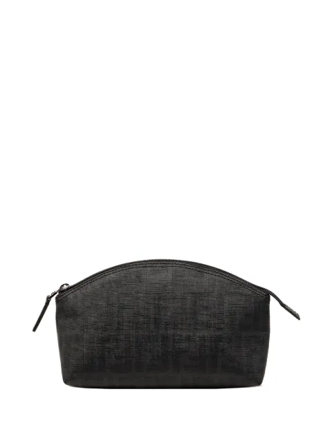 Fendi Pre-Owned 2000-2010 Zucca Coated Canvas Cosmetic pouch Black UIP57K4YARWMSXLO