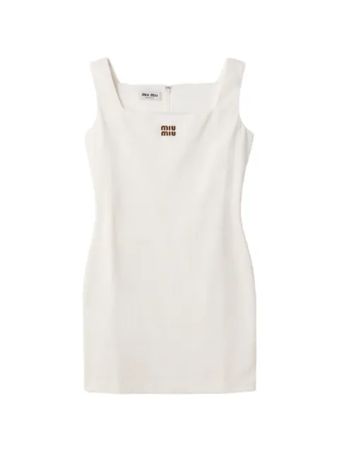 Miu Miu jersey mini-dress White MF6408SOOO1965