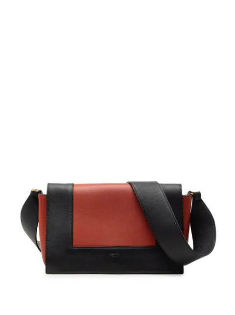Celine Pre-Owned 2018 Medium Shiny Smooth Calfskin Frame shoulder bag Brown FAE1QKXP2JOED3QI