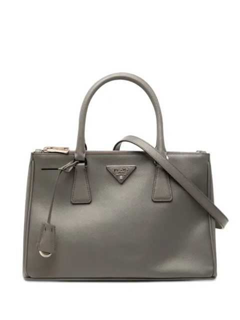 Prada Pre-Owned 2010-2026 Medium Saffiano Lux Galleria Double Zip satchel Grey B3SIM0OBJLMM0JY2