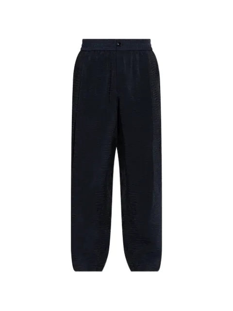 Giorgio Armani crinkled-effect tapered trousers Blue GM001744TE23168
