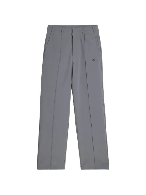 Song For The Mute x Adidas 007 logo-embroidered pintuck trousers Grey KS1345