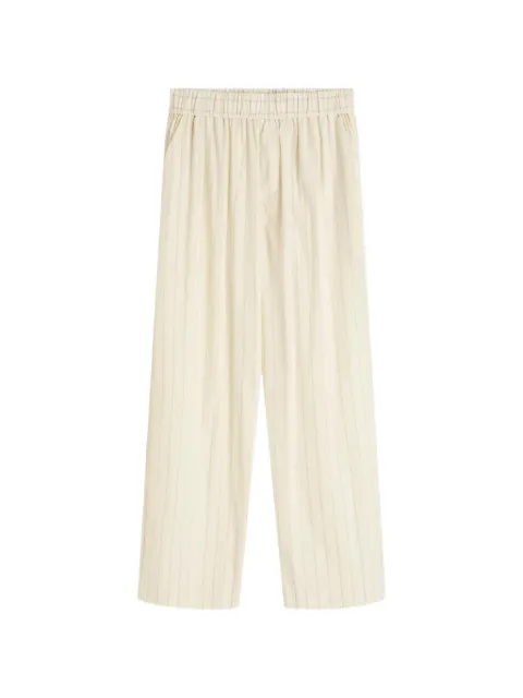 St. Agni Everyday Relaxed pinstripe-print trousers Neutrals 27233ESE