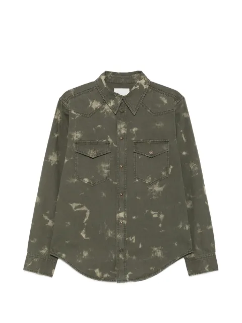 MARANT curved-hem shirt Green CH0306HAD1H01H