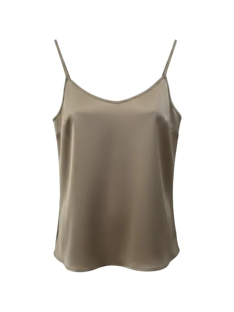 Black Label spaghetti-strap v-neck top Brown 41654331