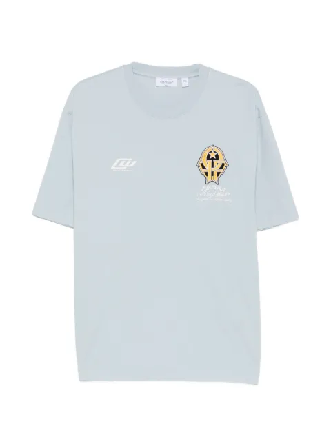 Off-White logo-print T-shirt Blue MAA120S26JER00W