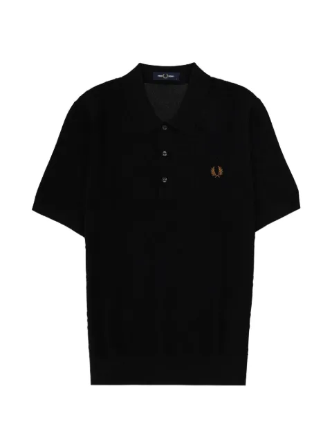 Fred Perry argyle-knit polo shirt Black FPK974858102