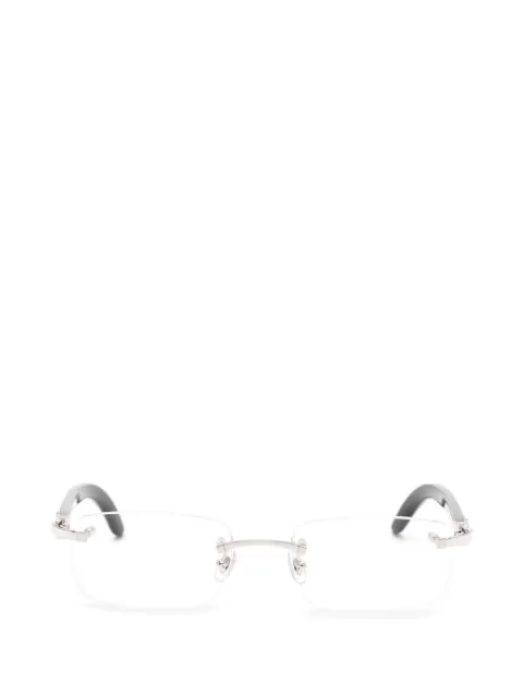 Cartier Eyewear C Décor rectangle-frame glasses White CT0046O