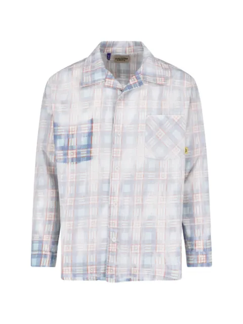 GALLERY DEPT. plaid-print long-sleeve shirt White TOP025