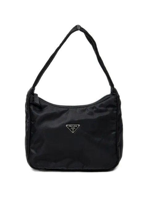 Prada Pre-Owned logo-plaque handbag Black 58