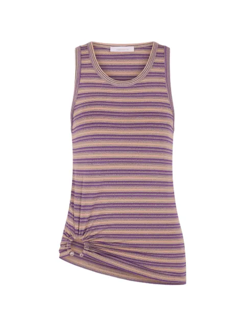 Rabanne striped piercing-detail tank top Pink 26AJTE055VI0634