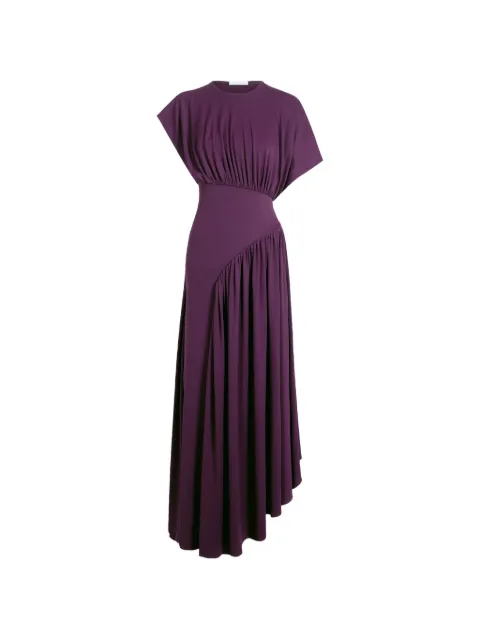 Rabanne asymmetric ruched maxi dress Purple 26AJRO235VI0601