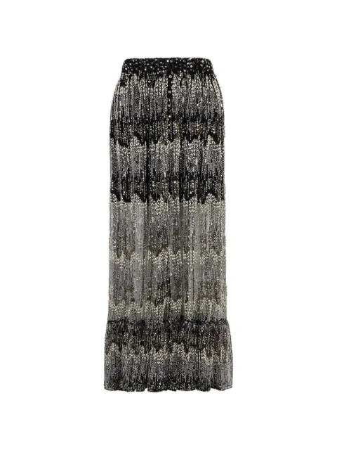 Rabanne sequin-embellished faux-pearl maxi skirt Black 26ACJU199PO0529