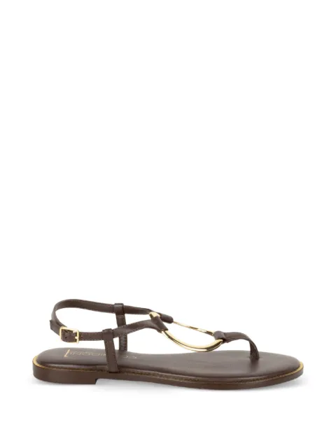 SPAZIO CORRIDONI 1 gold-tone hardware sandals Brown 8521NCHOCOLATE