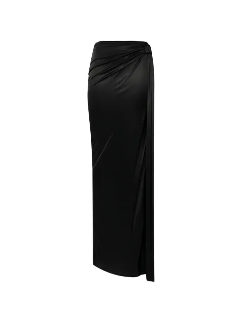 Elisabetta Franchi draped side-slit skirt Black GO16661E2