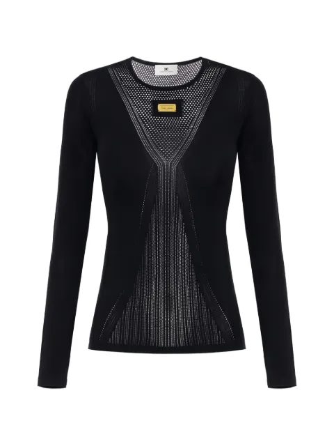 Elisabetta Franchi open-knit T-shirt Black MK72W61E2