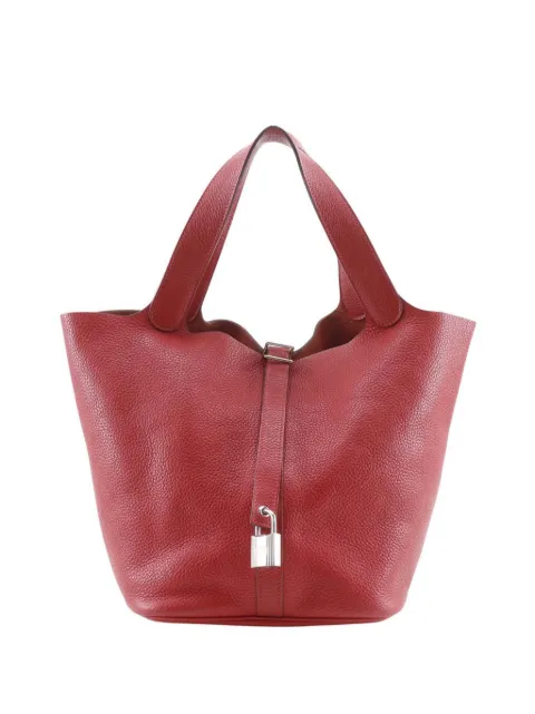 Hermès Pre-Owned 2013 Clemence Picotin Lock 26 handbag Red VUBEW4NM13YPUBSK