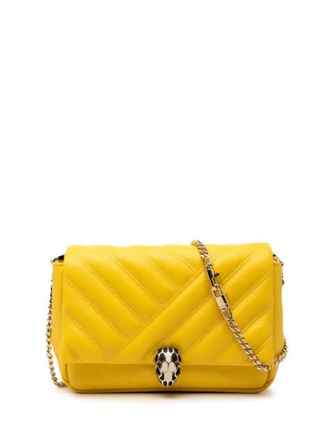Bvlgari Pre-Owned 2010-2026 Leather Serpenti Cabochon Chain crossbody bag Yellow B1SBJYPLF945XE9F
