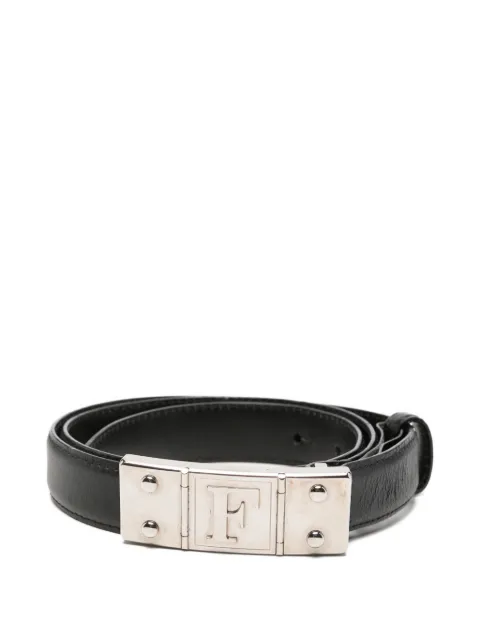 Gianfranco Ferré Pre-Owned 2000 logo-plaque leather belt Black GF180BIM
