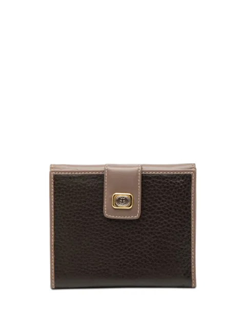 Gucci Pre-Owned 20th Century Bicolor Calfskin Interlocking G Wallet small wallets Brown AJ3V85PPJ5D1VE3B