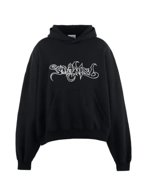 SAINT MXXXXXX Mx6 logo-print hoodie Black SM25SHR8049BK