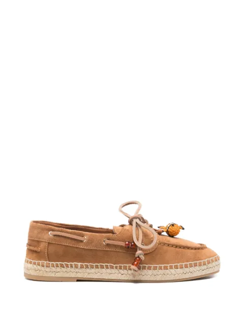 Aquazzura beaded suede espadrilles Brown SFRFLAE0SCCTOB