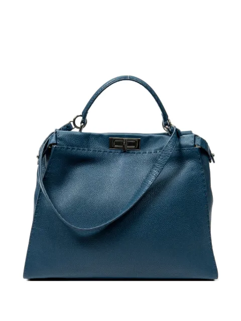 Fendi Pre-Owned large Peekaboo top-handle tote bag Blue 8BN210Q0J1482516