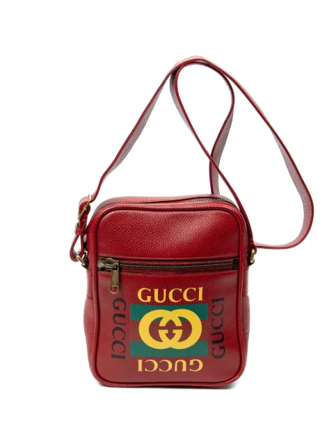 Gucci Pre-Owned logo-print shoulder bag Red 523591525040