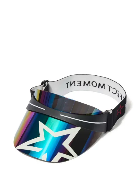 Perfect Moment star-print logo-strap visor Black U8000324