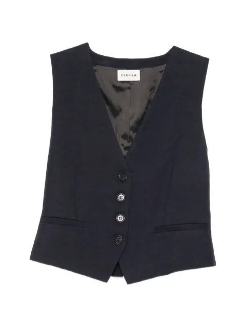 P.A.R.O.S.H. button-up sleeveless waistcoat Blue RAISA26D410028