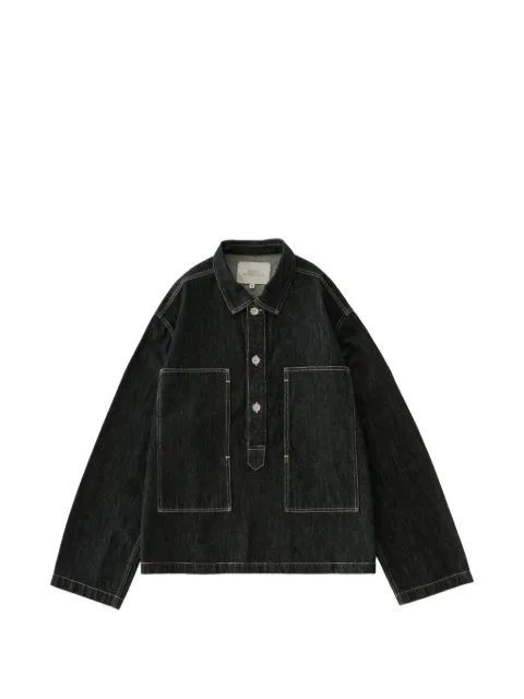 Studio Nicholson York shirt Black YORKSNM1451JAPANESEDENIMBLACKWHITEWEFT