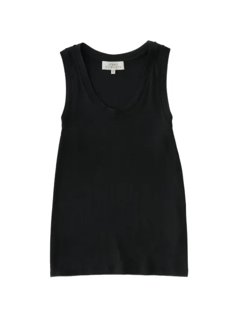 Studio Nicholson Votan tank top Black VOTANSNW1778MICRORIBBLACK