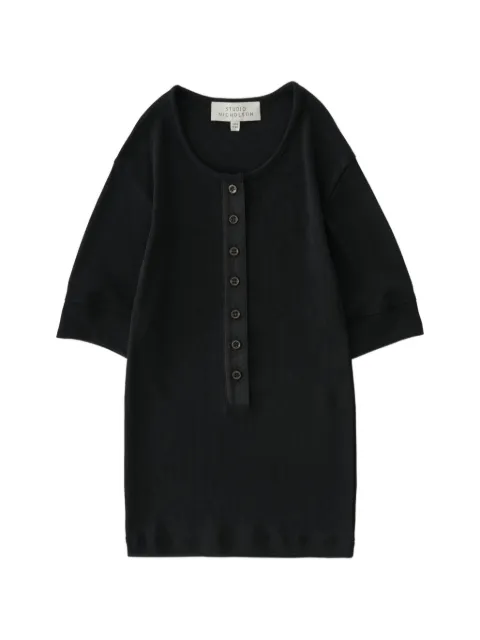 Studio Nicholson Sorin T-shirt Black SORINSNW1868MICRORIBBLACK