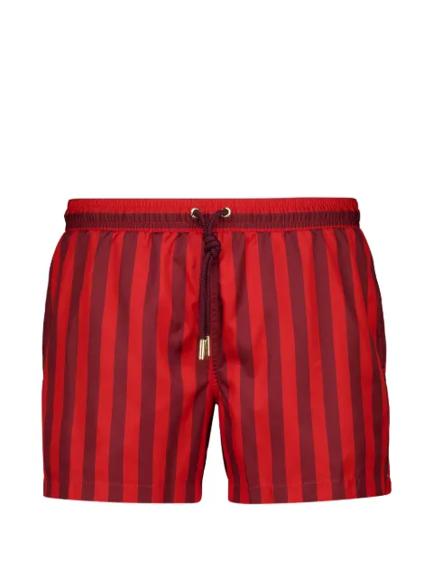 Orlebar Brown Jack stripe-pattern swim shorts Red 282436