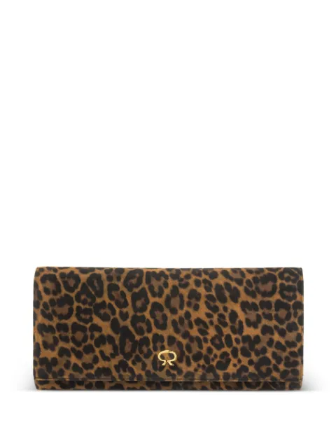 Gianvito Rossi Monica leopard-print clutch bag Brown B00391RIBBGCMD