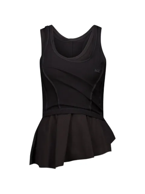 Natasha Zinko asymmetric peplum-hem tank top Black RS26NZ51101