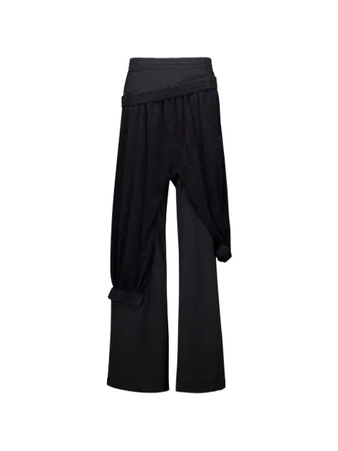 Natasha Zinko layered-effect folded trousers Black RS26NZ32101