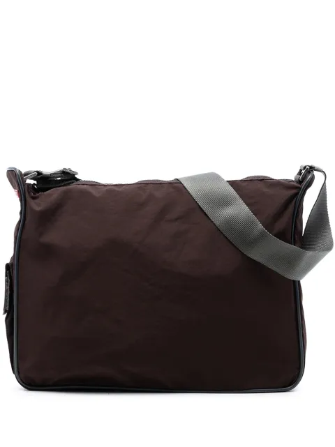 Prada Pre-Owned 1990-2005 Sports Line Tessuto Zip Top crossbody bag Brown S5UE6G59SN298L2N