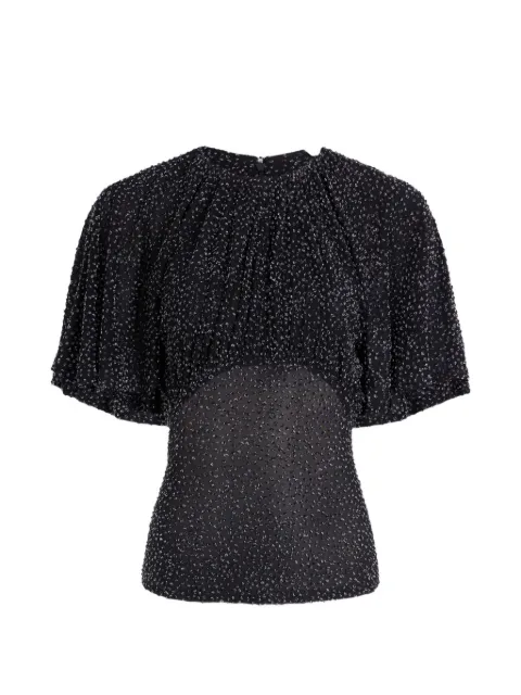 Rabanne textured ruched blouse Black 26AJTO290VI0630