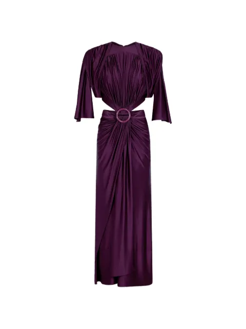 Rabanne ruched-detail maxi dress Purple 26AJRO331VI0267