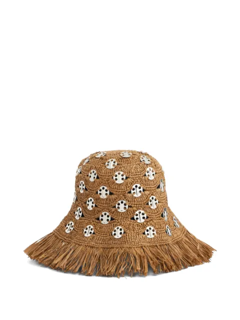 Rabanne 1969 raffia sun hat Brown 26AAA0293NAT086
