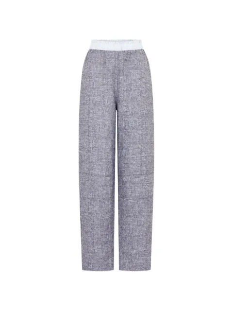 Rabanne elasticated-waistband straight-leg trousers Grey 26ACPA102LA0363