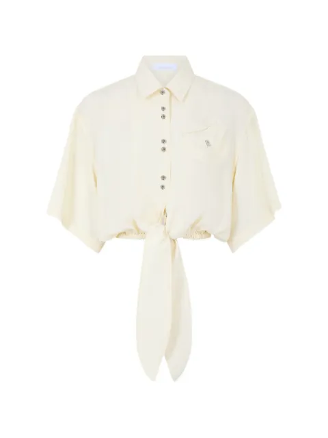 Rabanne knot-detail shirt White 26ACTO292AC0023