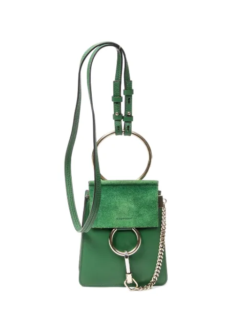 Chloé Pre-Owned small Faye leather shoulder bag Green 02189965
