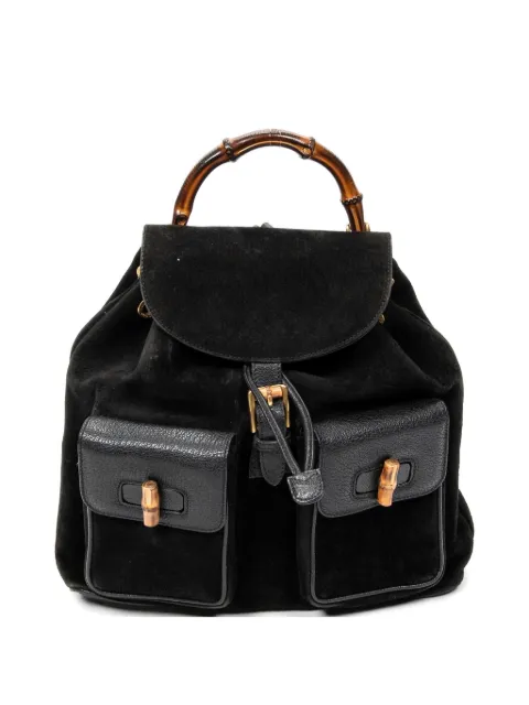 Gucci Pre-Owned Bamboo backpack Black 00320580016