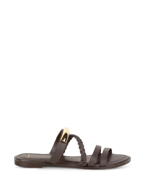 SPAZIO CORRIDONI 1 braided metal-detail sandals Brown 8550N