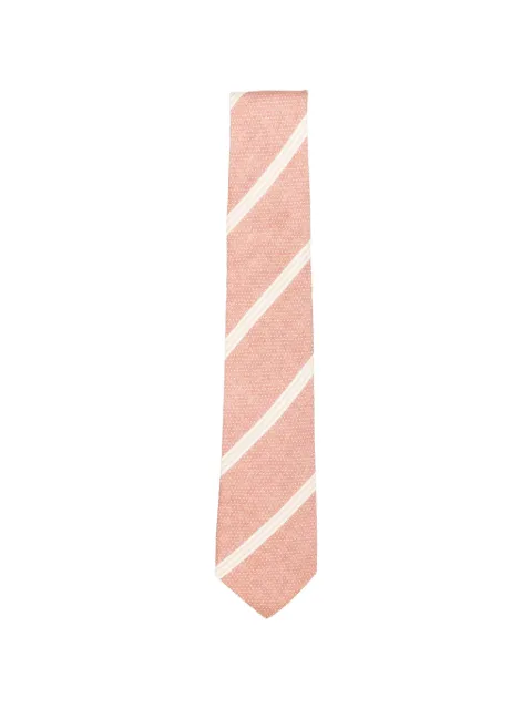 GIERRE MILANO stripe-pattern silk tie Pink CR0007526181912
