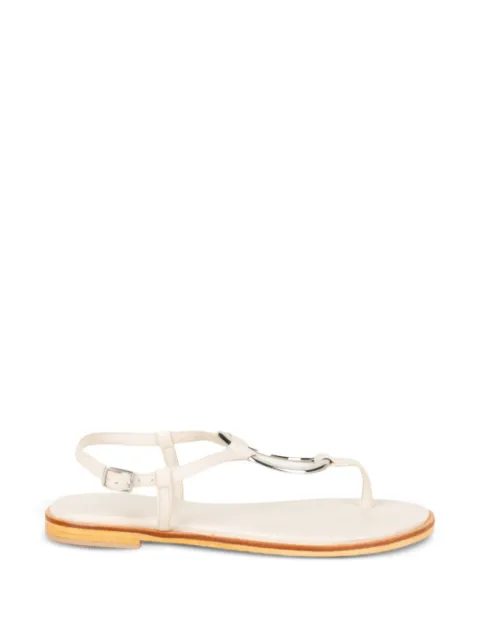 SPAZIO CORRIDONI 1 silver-tone hardware sandals White 8521NBONE