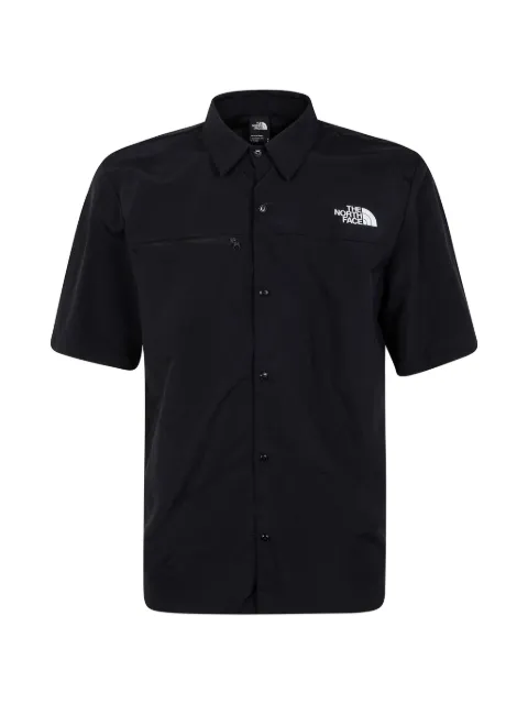 The North Face logo-print zip-pocket shirt Black NF0A8FTQ